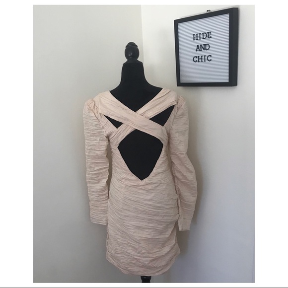 FREE PEOPLE RUCHED BODYCON MINI DRESS - Picture 5 of 7